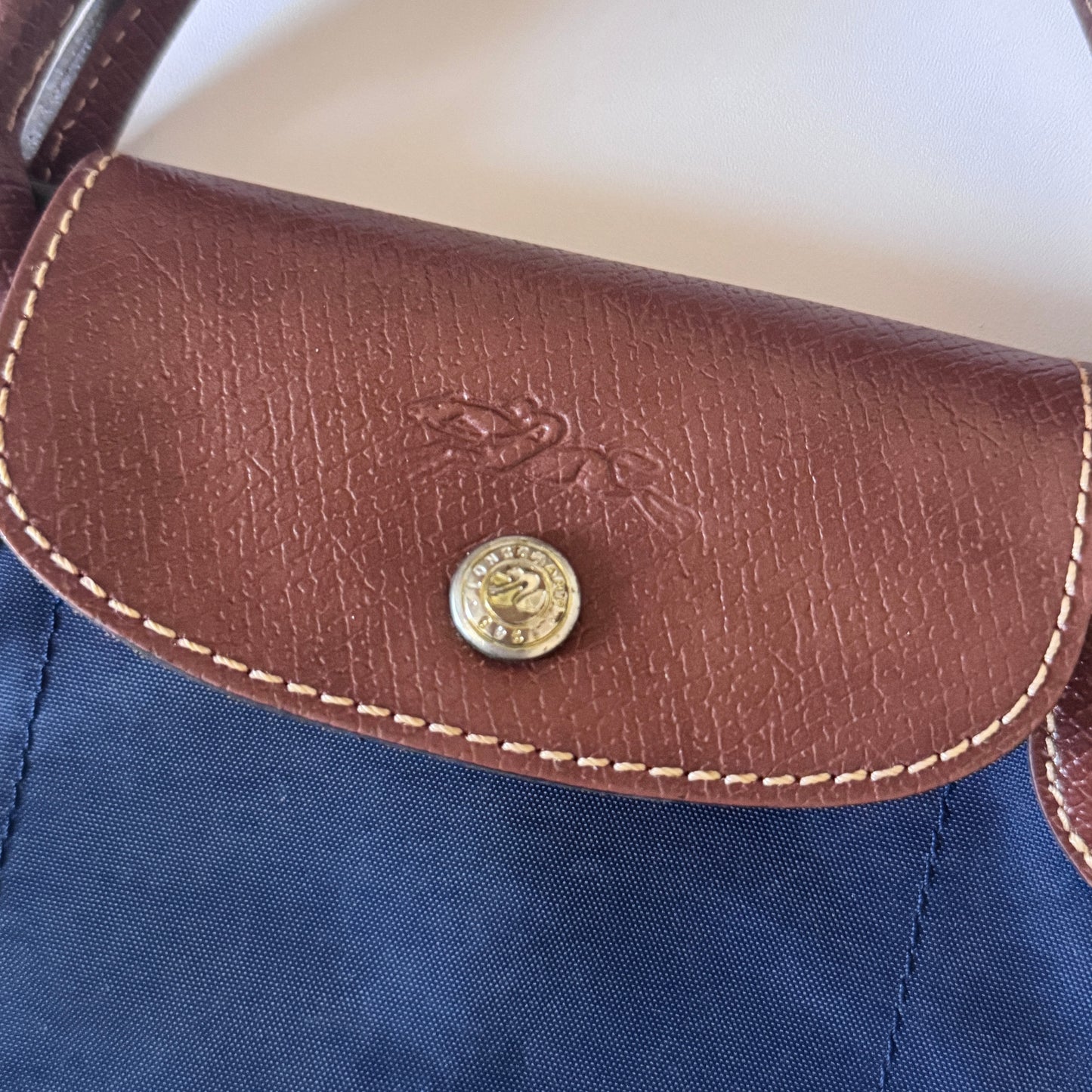 Le Pliage- Navy Blue & Green Small & Large Short Handle