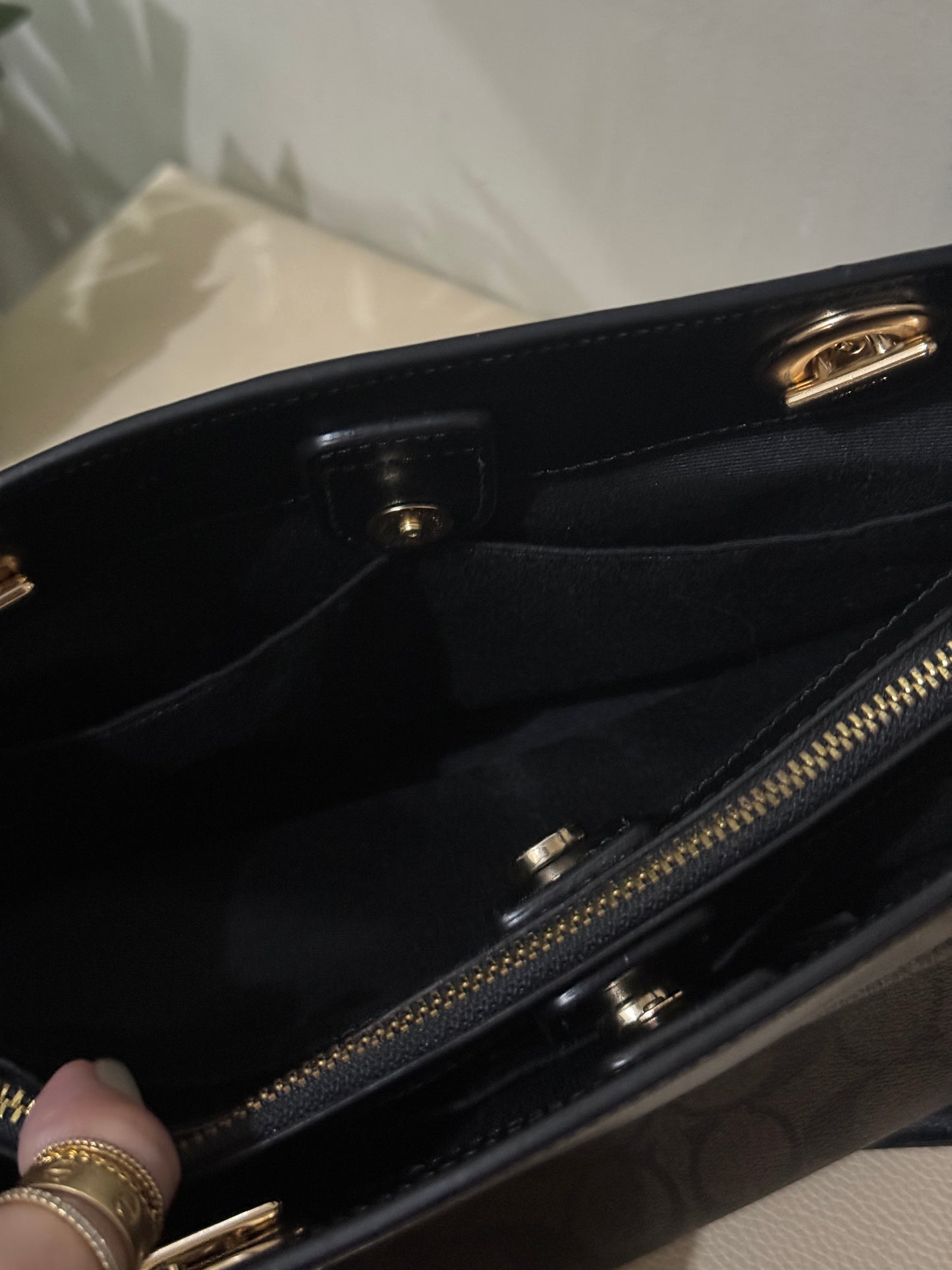 Brooke Chain Carryall Shoulder Bag in Signature Canvas and Gold Hardware (Rare)