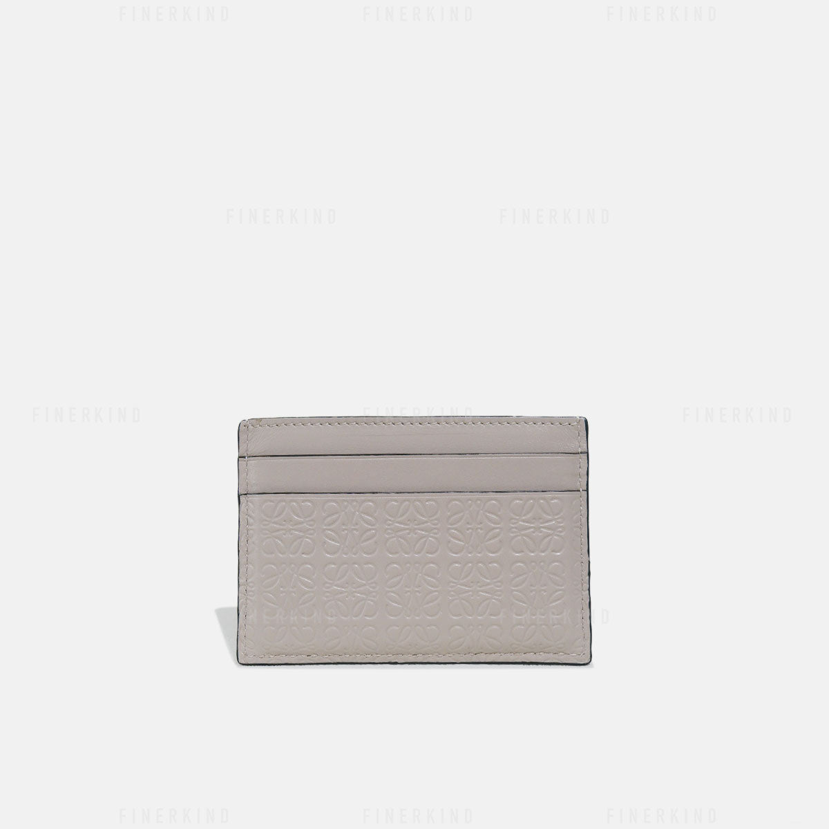 Light Oat Repeat Plain Cardholder in Embossed Silk Calfskin