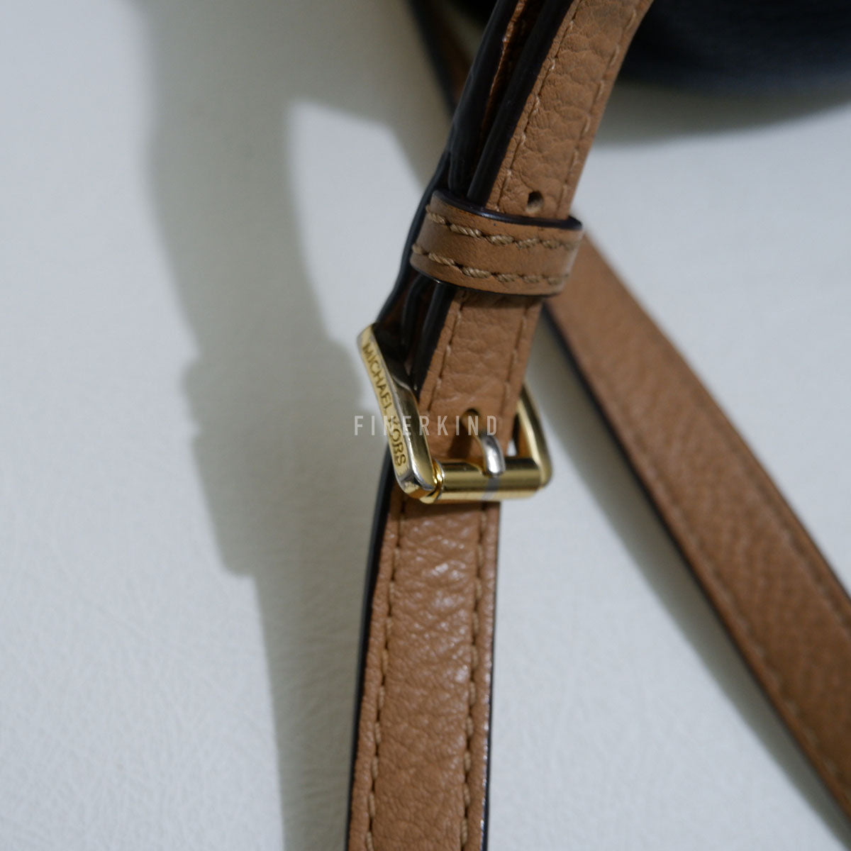 Color Block Tan and Black Mini Bucket Bag