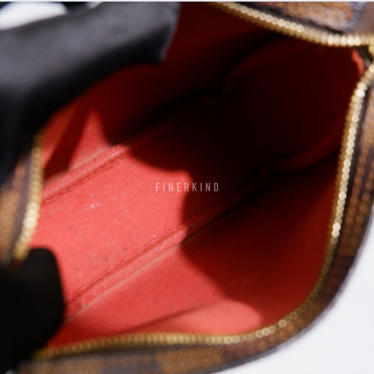 2003 Damier Ebene Trousse Pochette Makeup Handbag