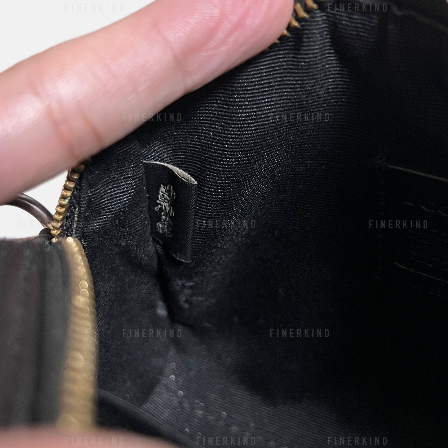 Micro Rowan Black Hand Bag (with Strap) Rare