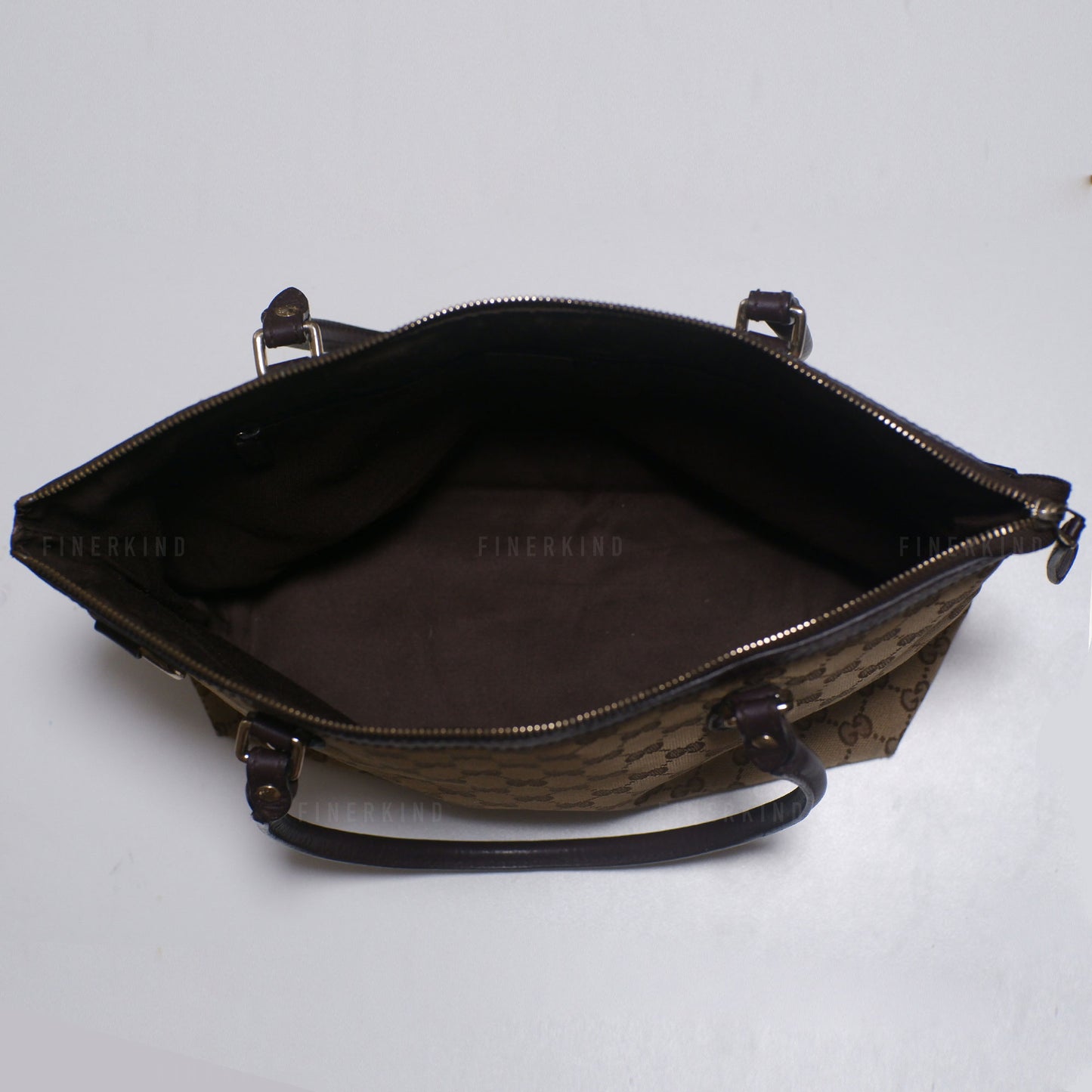 GG Canvas and Leather Tote Bag
