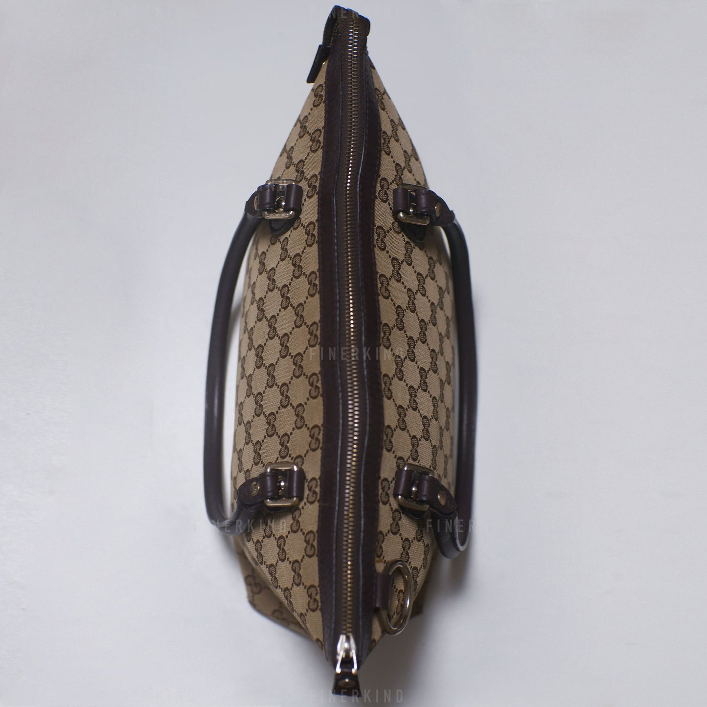 GG Canvas and Leather Tote Bag
