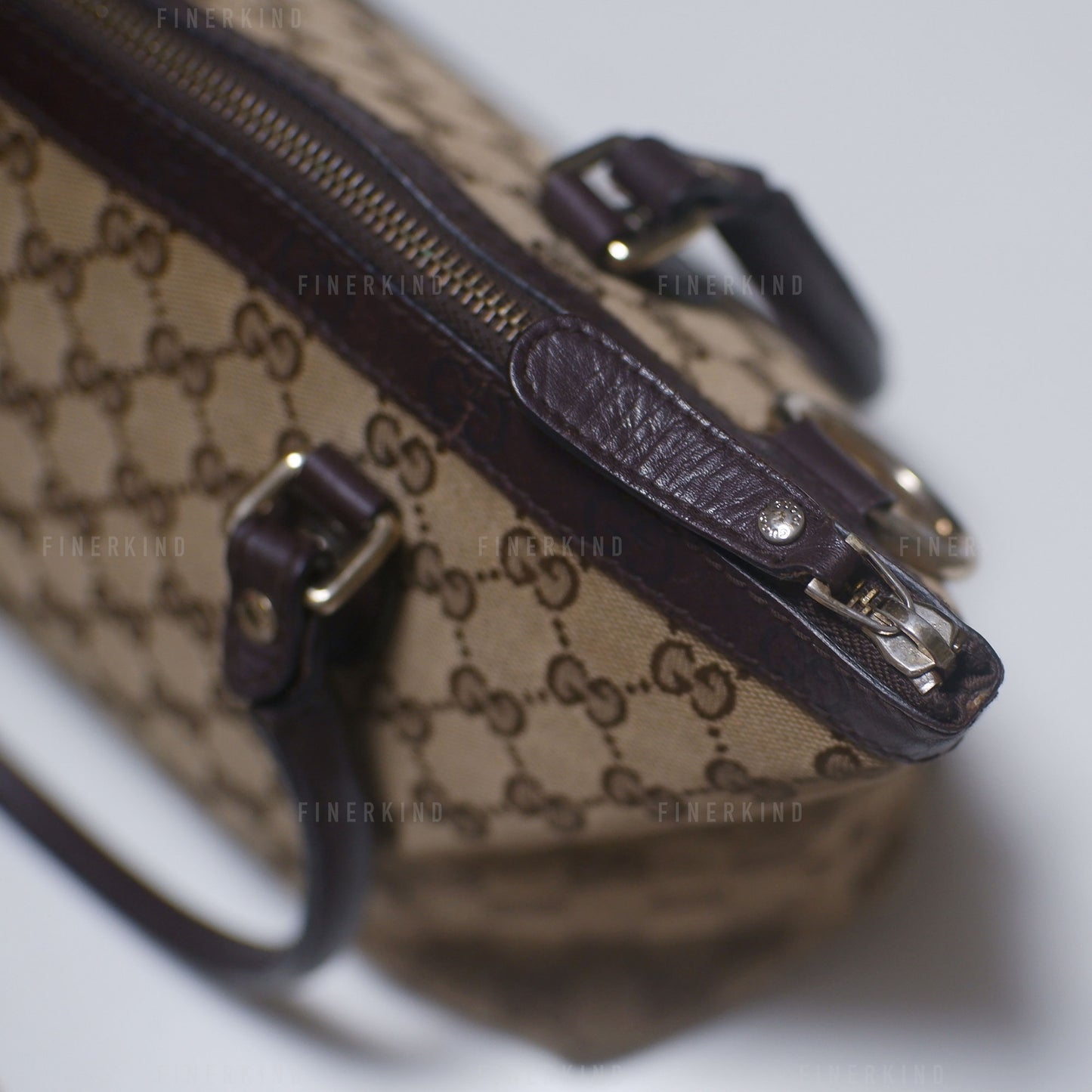 GG Canvas and Leather Tote Bag