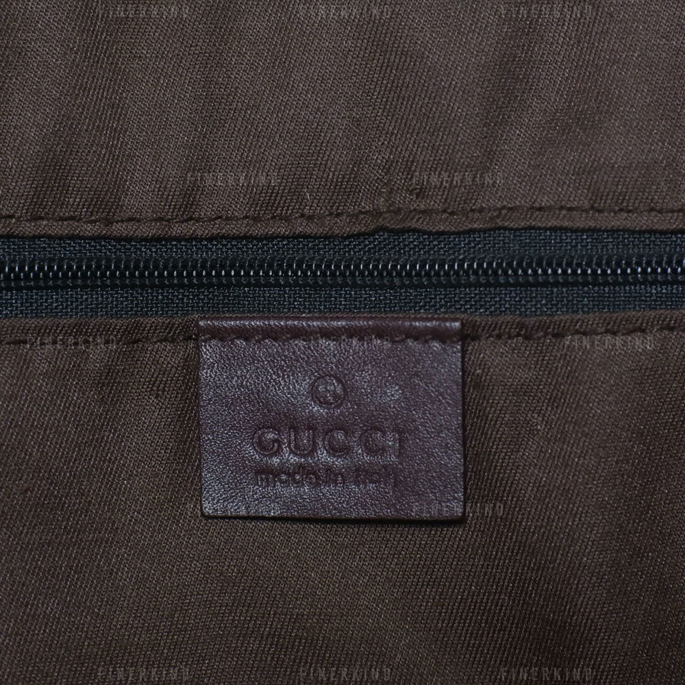 GG Canvas and Leather Tote Bag