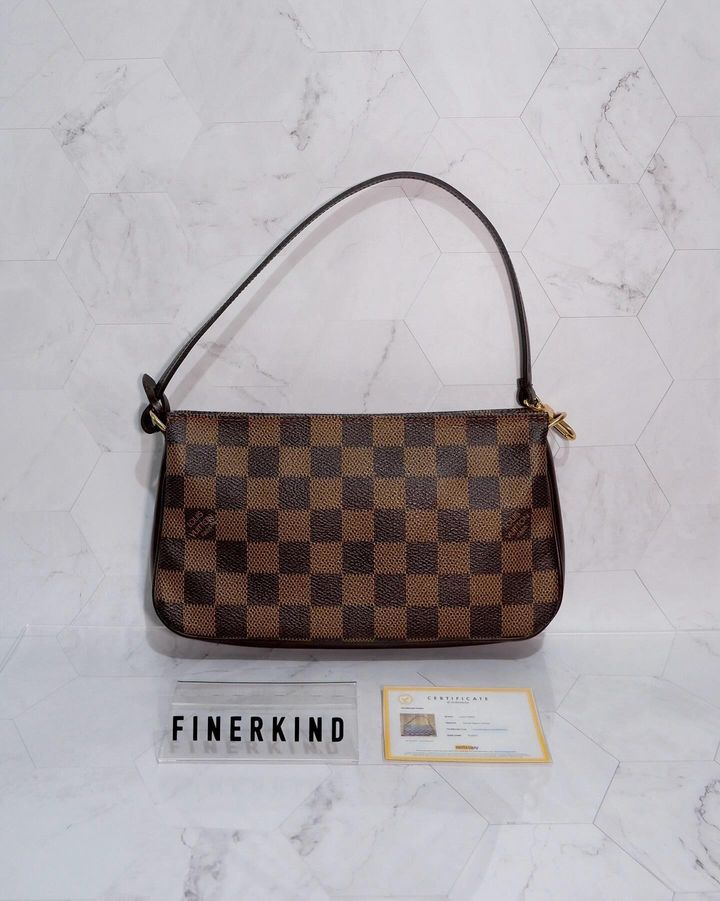 2002 Damier Ebene Navona Pochette Handbag