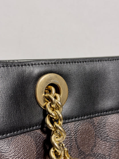 Brooke Chain Carryall Shoulder Bag in Signature Canvas and Gold Hardware (Rare)