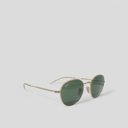 Round Sunglasses / Shades in Gold and Green Size 51