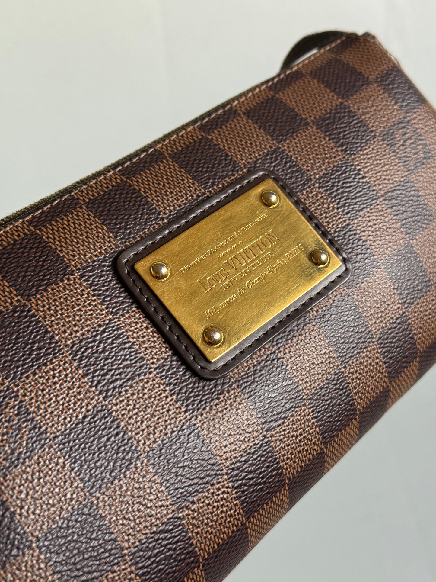 2011 Damier Ebene Eva Pochette Handbag
