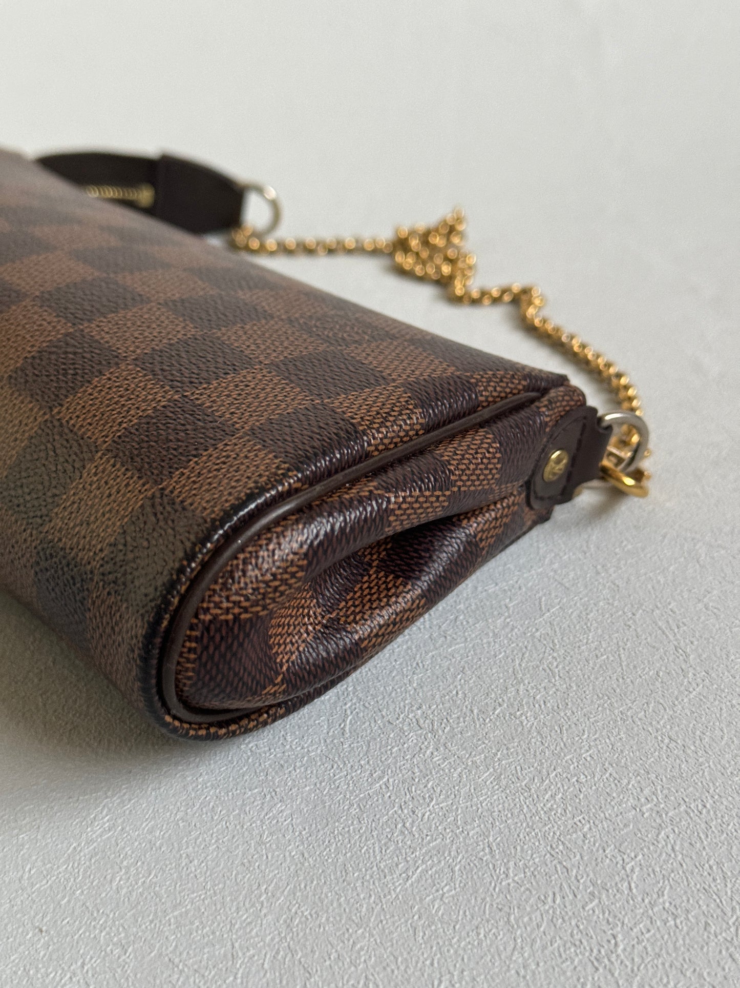 2011 Damier Ebene Eva Pochette Handbag
