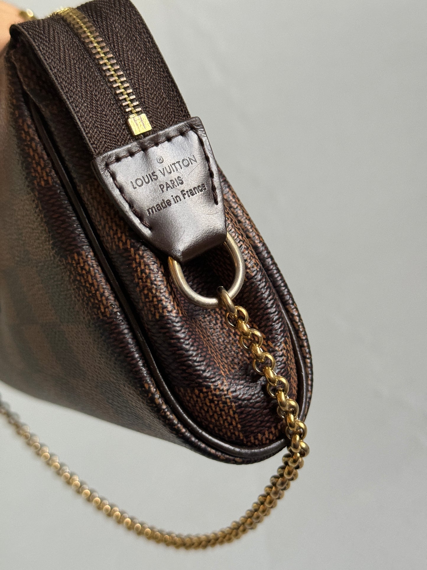 2011 Damier Ebene Eva Pochette Handbag