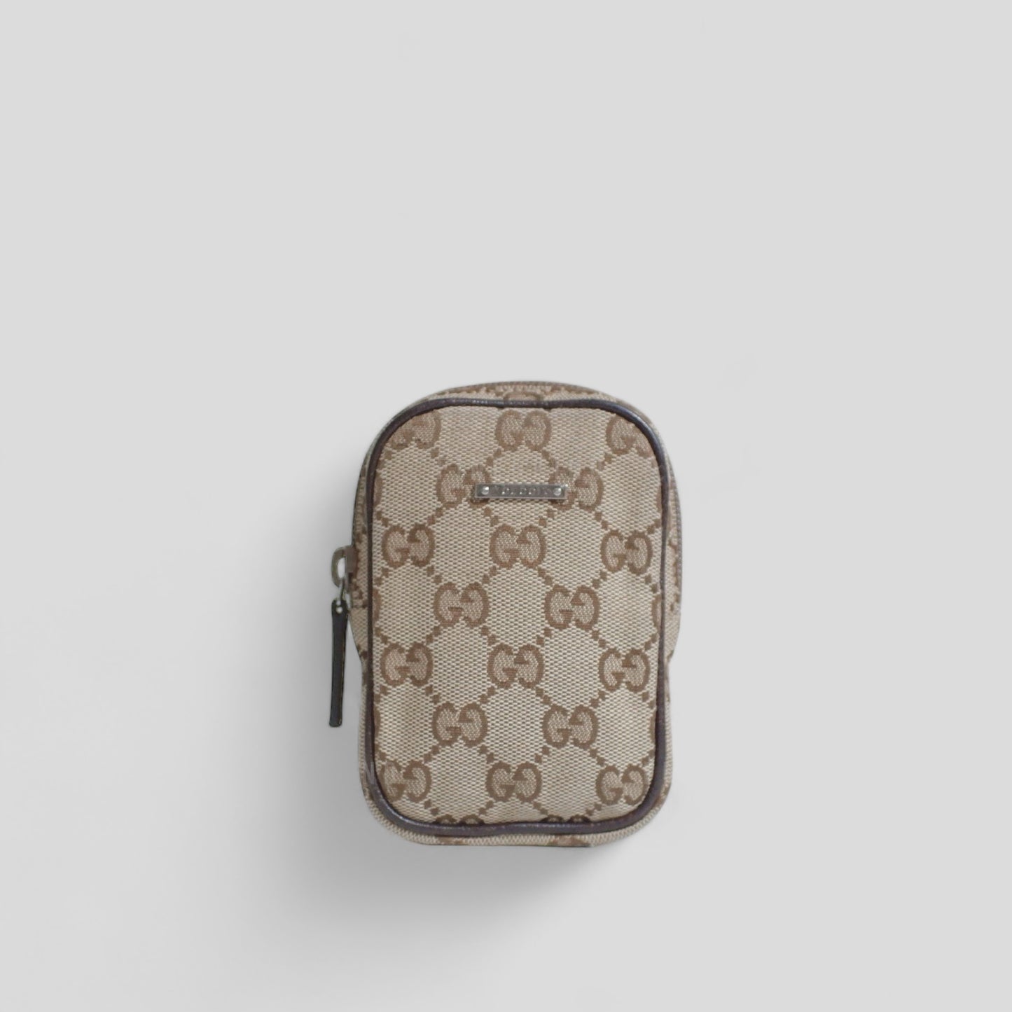GG Canvas and Leather Cosmetic/Cigarette Pouch