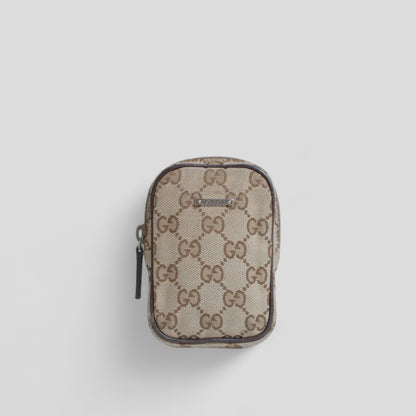 GG Canvas and Leather Cosmetic/Cigarette Pouch