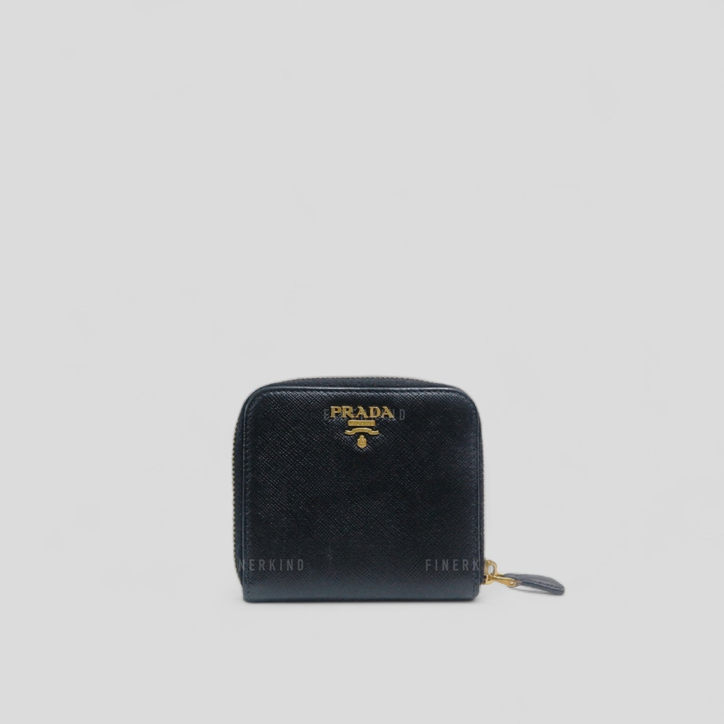 Black Saffiano Leather Compact Wallet