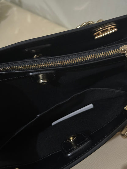Brooke Chain Carryall Shoulder Bag in Signature Canvas and Gold Hardware (Rare)