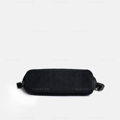 GG Black and Cream Boat Pochette Bag