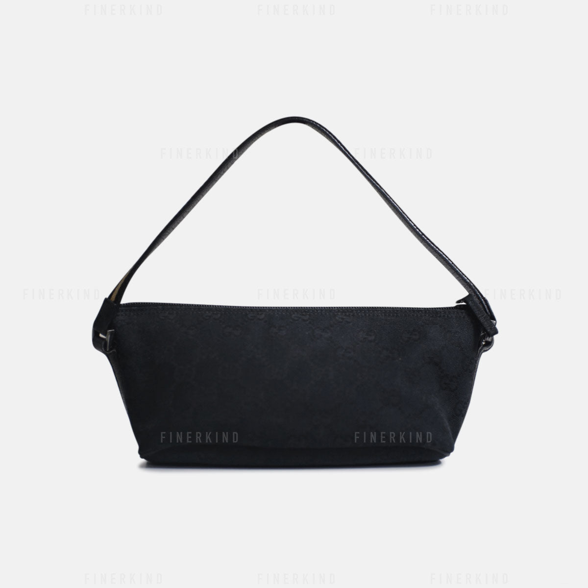 GG Black and Cream Boat Pochette Bag