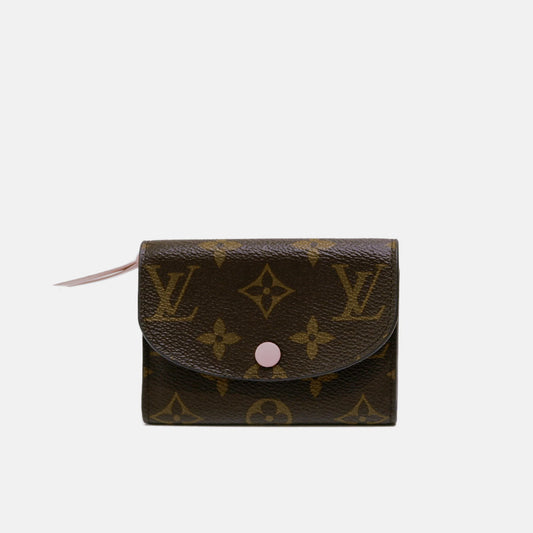 Monogram Rosalie Coin Purse in Rose Ballerine