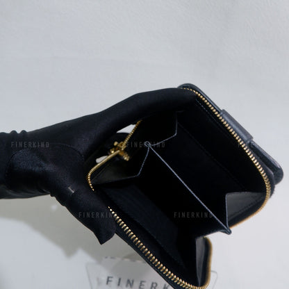 Black Saffiano Leather Compact Wallet