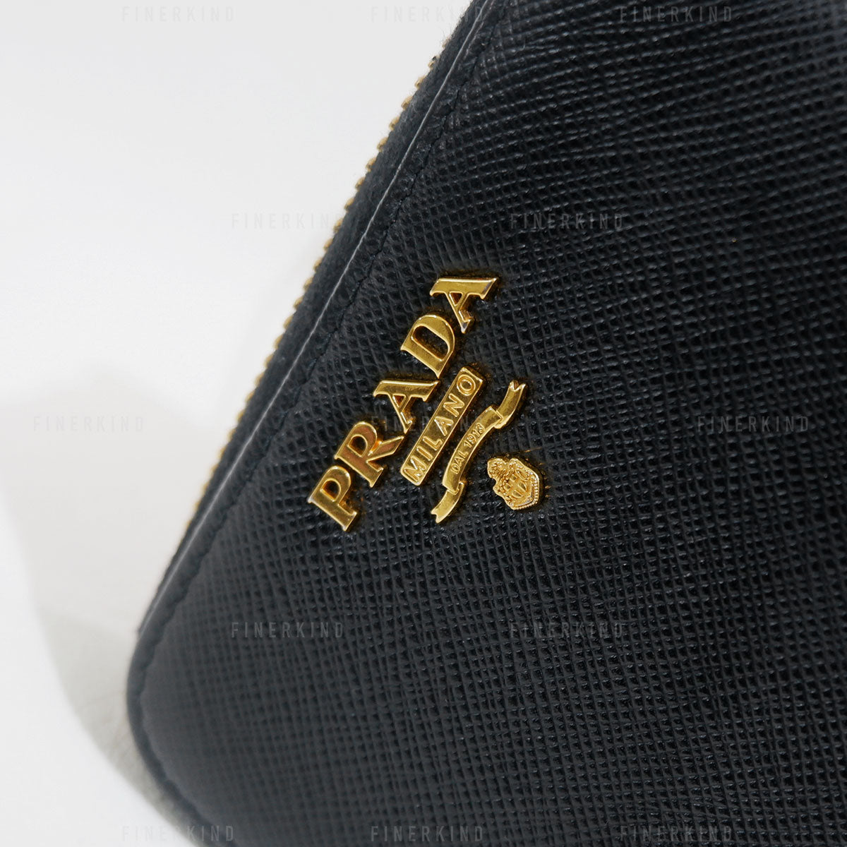 Black Saffiano Leather Compact Wallet