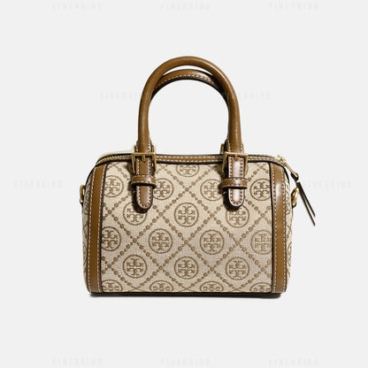 Mini Logo Monogram Duffle Bag in Brown