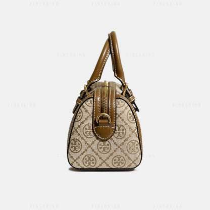 Mini Logo Monogram Duffle Bag in Brown
