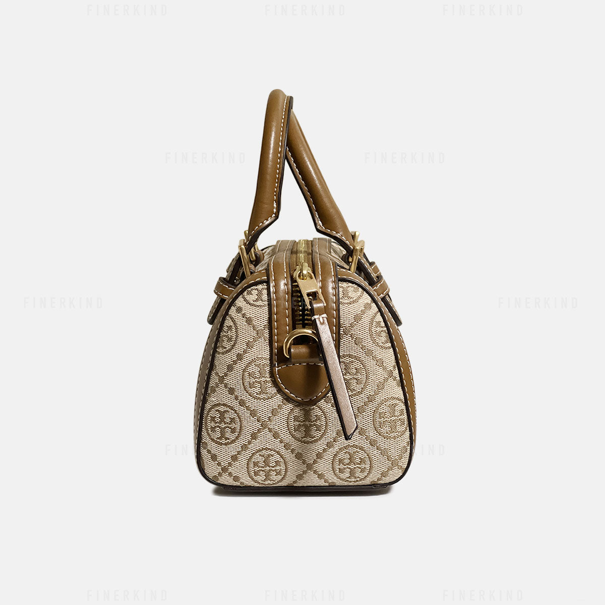 Mini Logo Monogram Duffle Bag in Brown