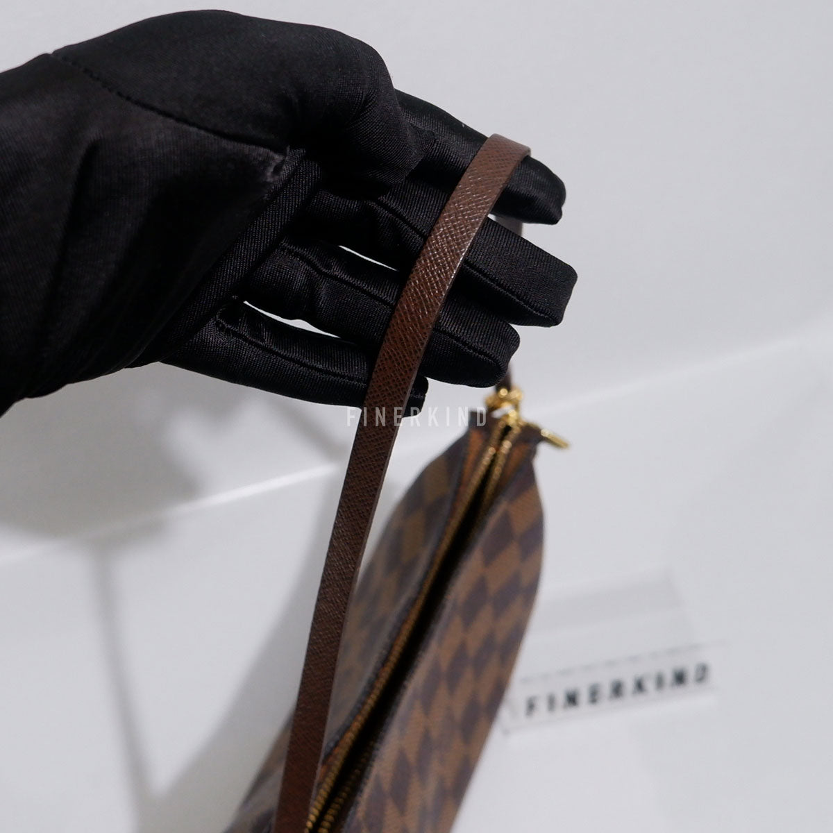 2003 Damier Ebene Trousse Pochette Makeup Handbag