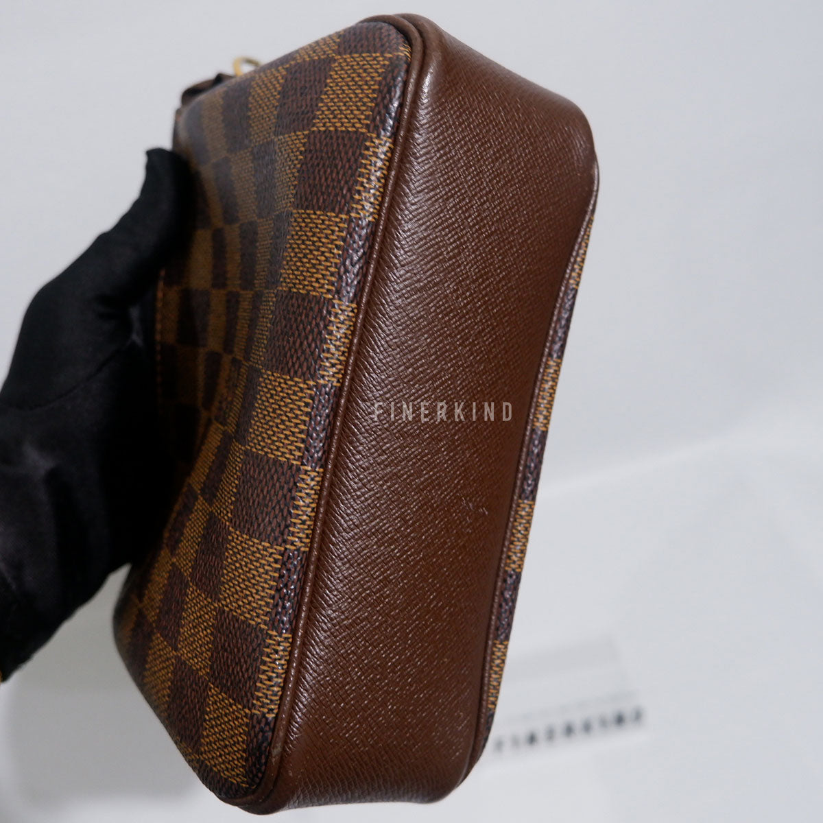 2003 Damier Ebene Trousse Pochette Makeup Handbag