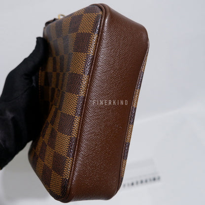 2003 Damier Ebene Trousse Pochette Makeup Handbag