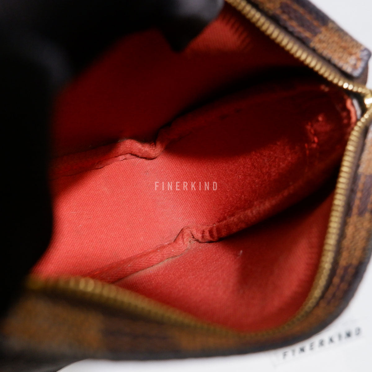 2003 Damier Ebene Trousse Pochette Makeup Handbag