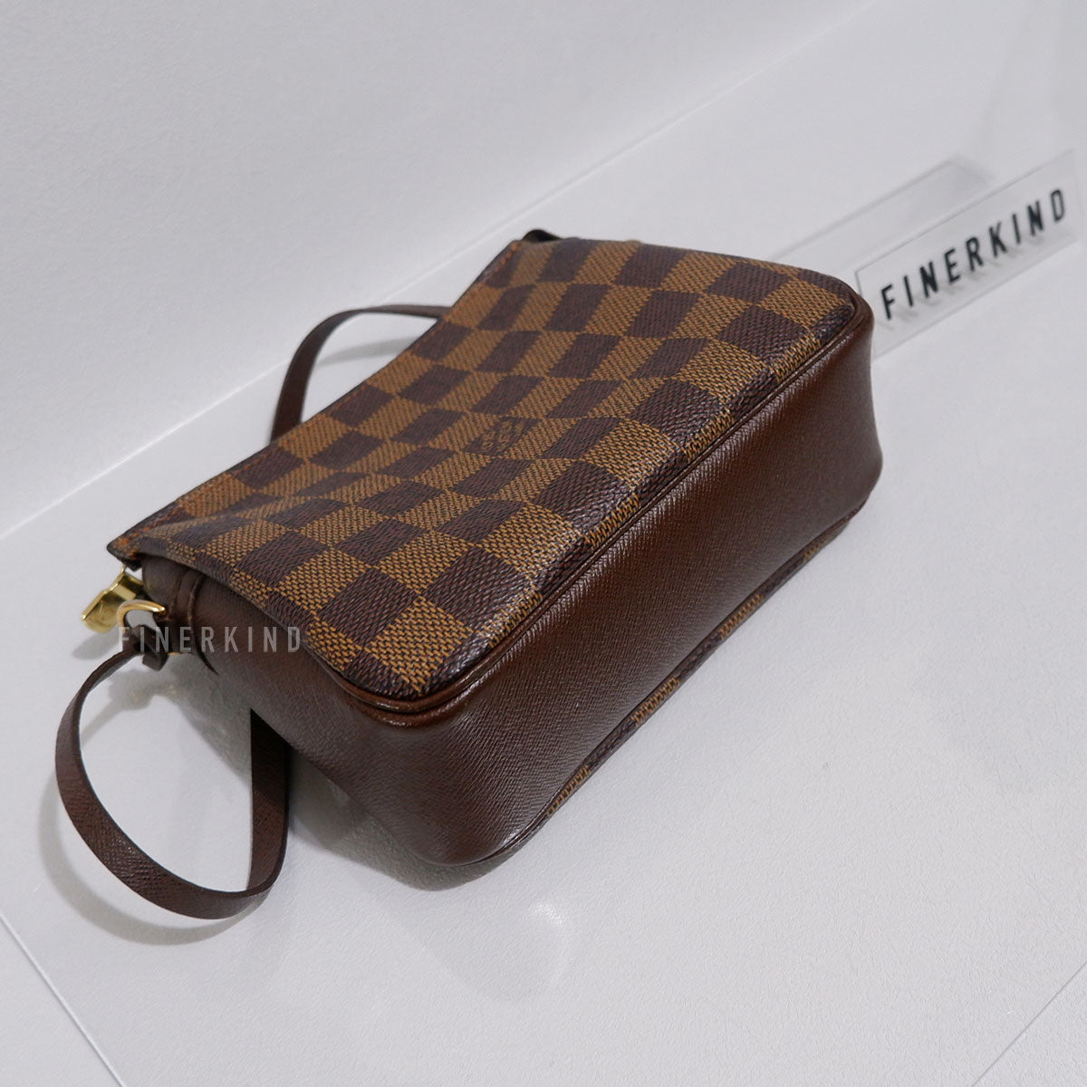 2003 Damier Ebene Trousse Pochette Makeup Handbag