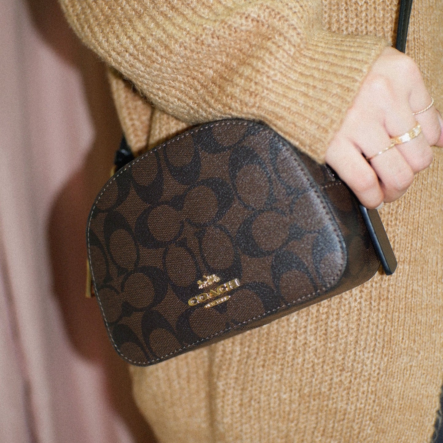 Mini Serena Crossbody in Signature Canvas (Rare)