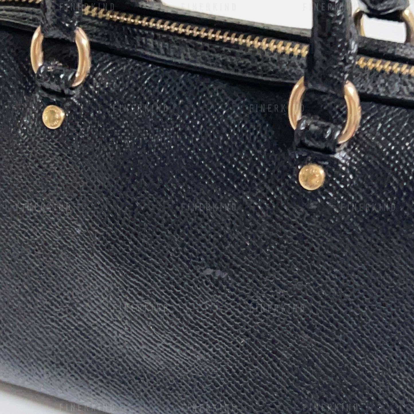 Micro Rowan Black Hand Bag (with Strap) Rare