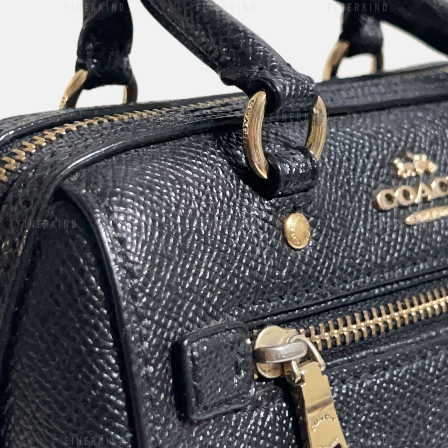Micro Rowan Black Hand Bag (with Strap) Rare